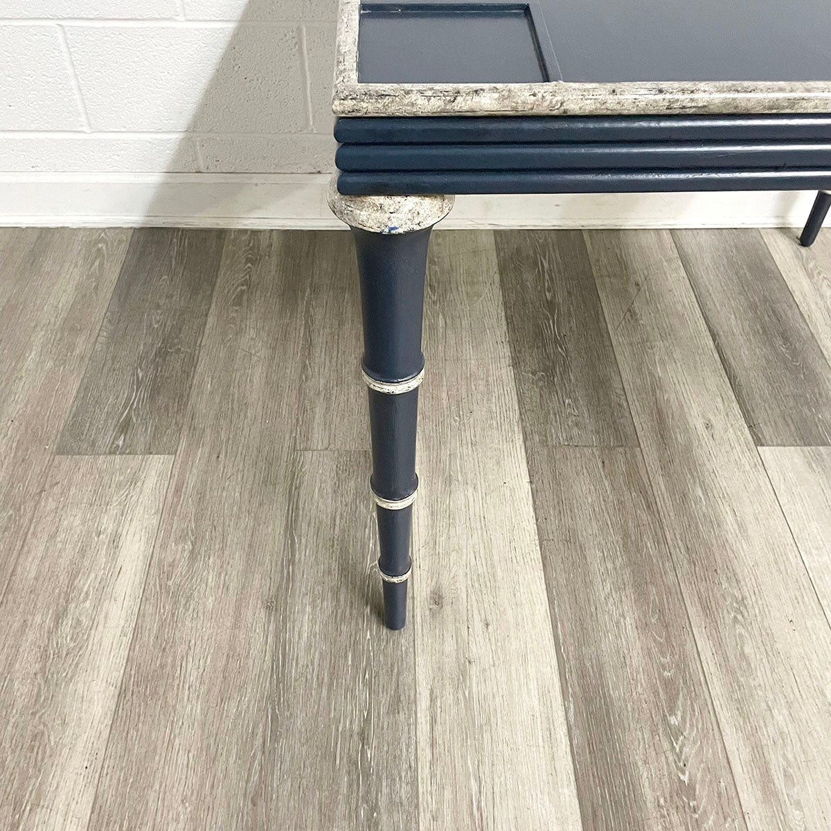 Blue Painted Wood Game Table