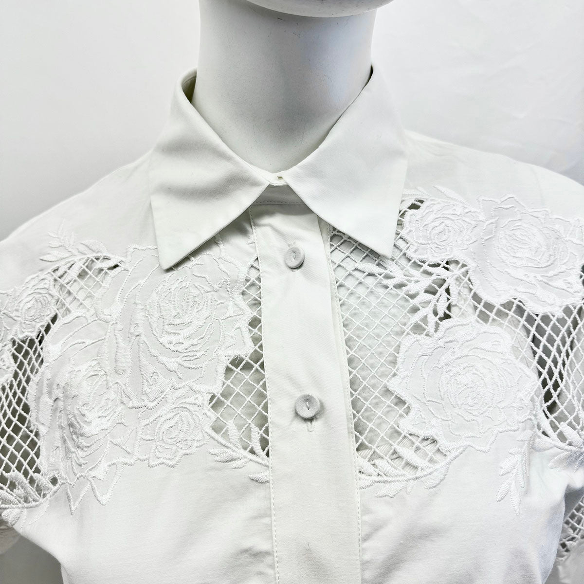 Adam Lippes Cut-out and Embroidered Blouse