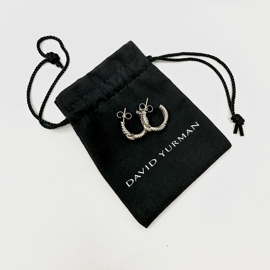David Yurman Diamond Wellesley Hoop Earrings