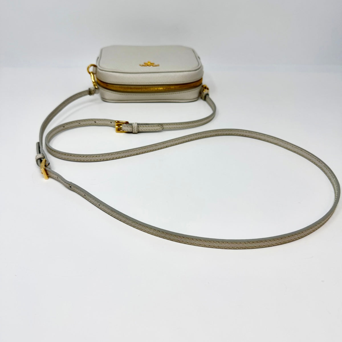 Prada Zip Leather Camera Bag