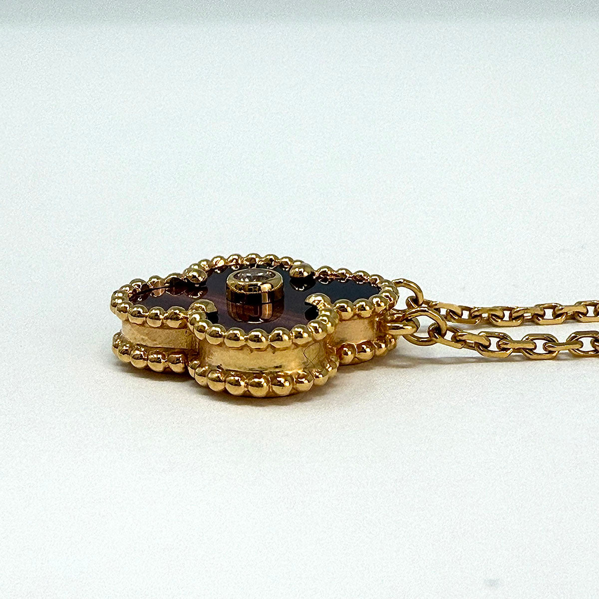 Van Cleef & Arpels Limited Edition Bull's Eye 18K Rose Gold Alhambra Necklace