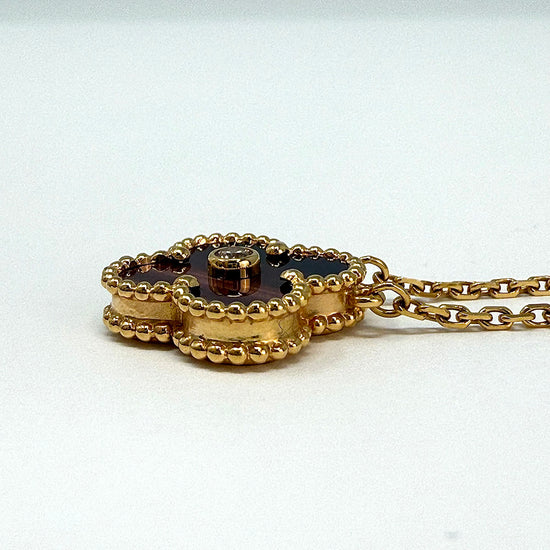 Van Cleef & Arpels Limited Edition Bull's Eye 18K Rose Gold Alhambra Necklace