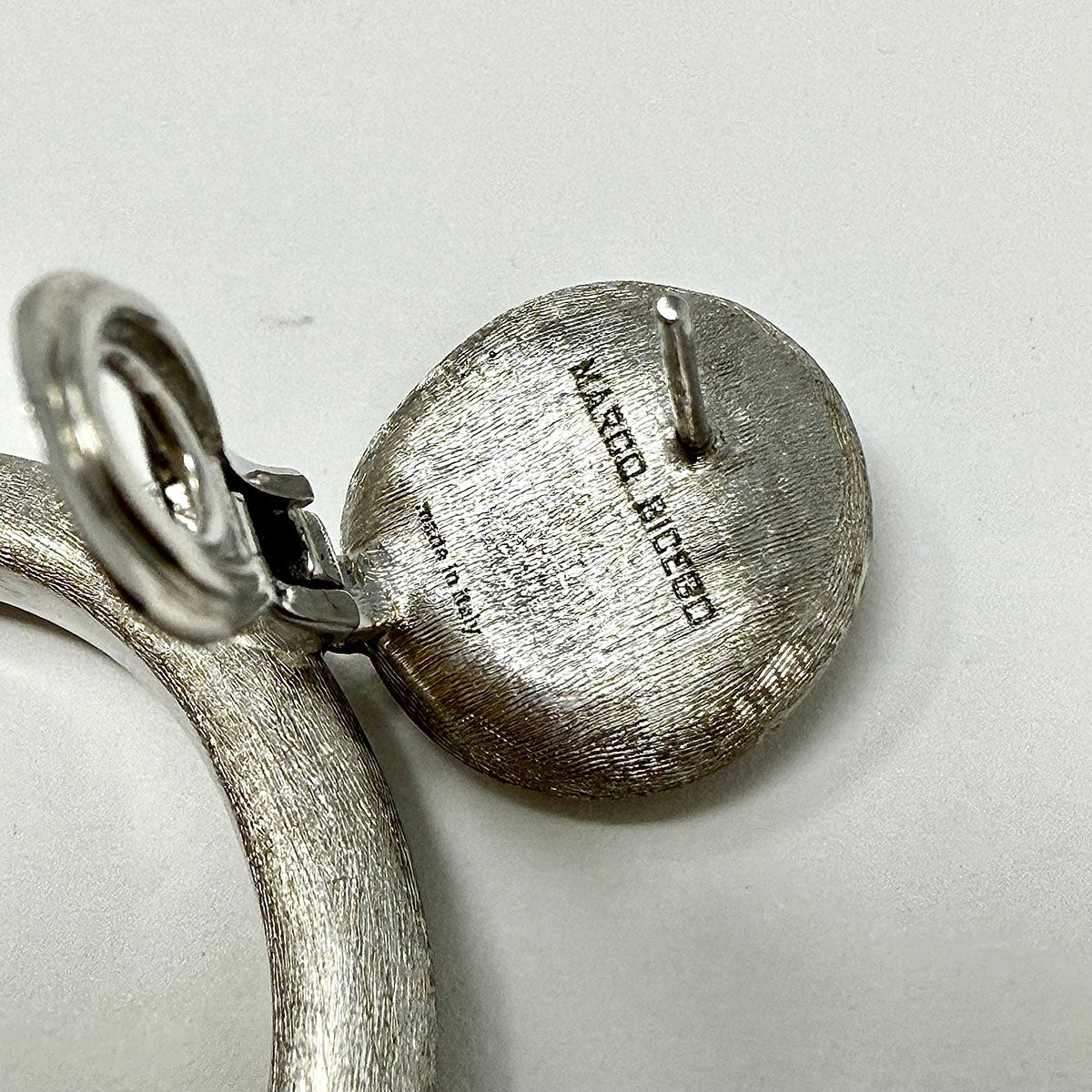 Marco Bicego 18K White Gold Brushed "Jaipur" Diamond Drop Earrings