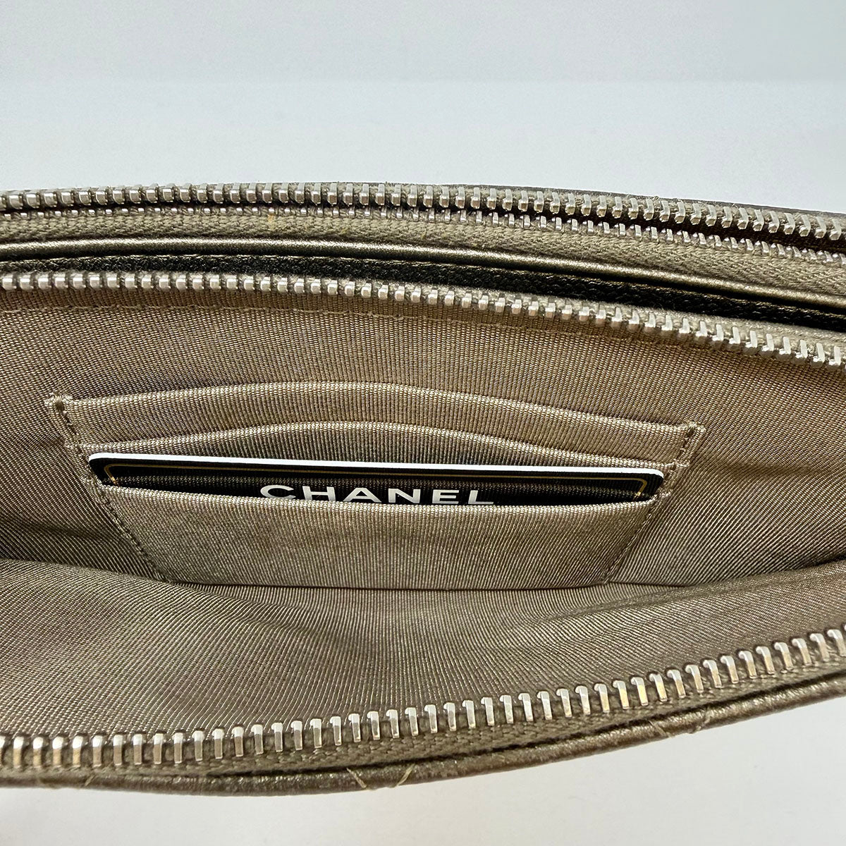 Chanel  Double Zip Clutch on Chain