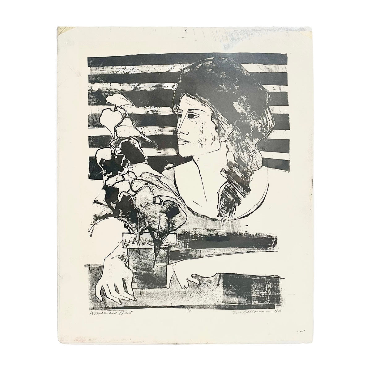 "Woman and Plant" Signed, Numbered 4/5 and Dated 1973