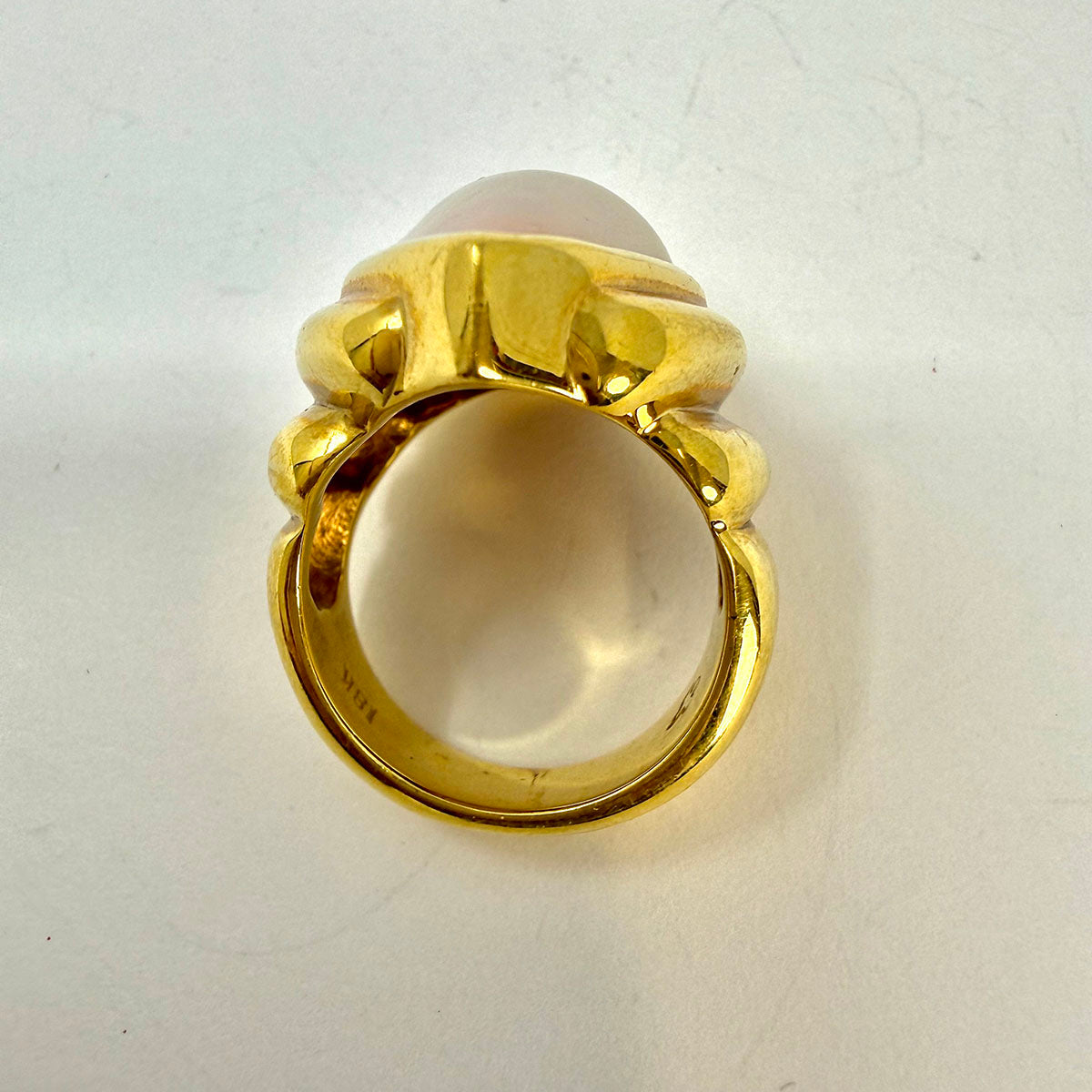 Susan Berman 18K Gold Ring with Mabe Pearl