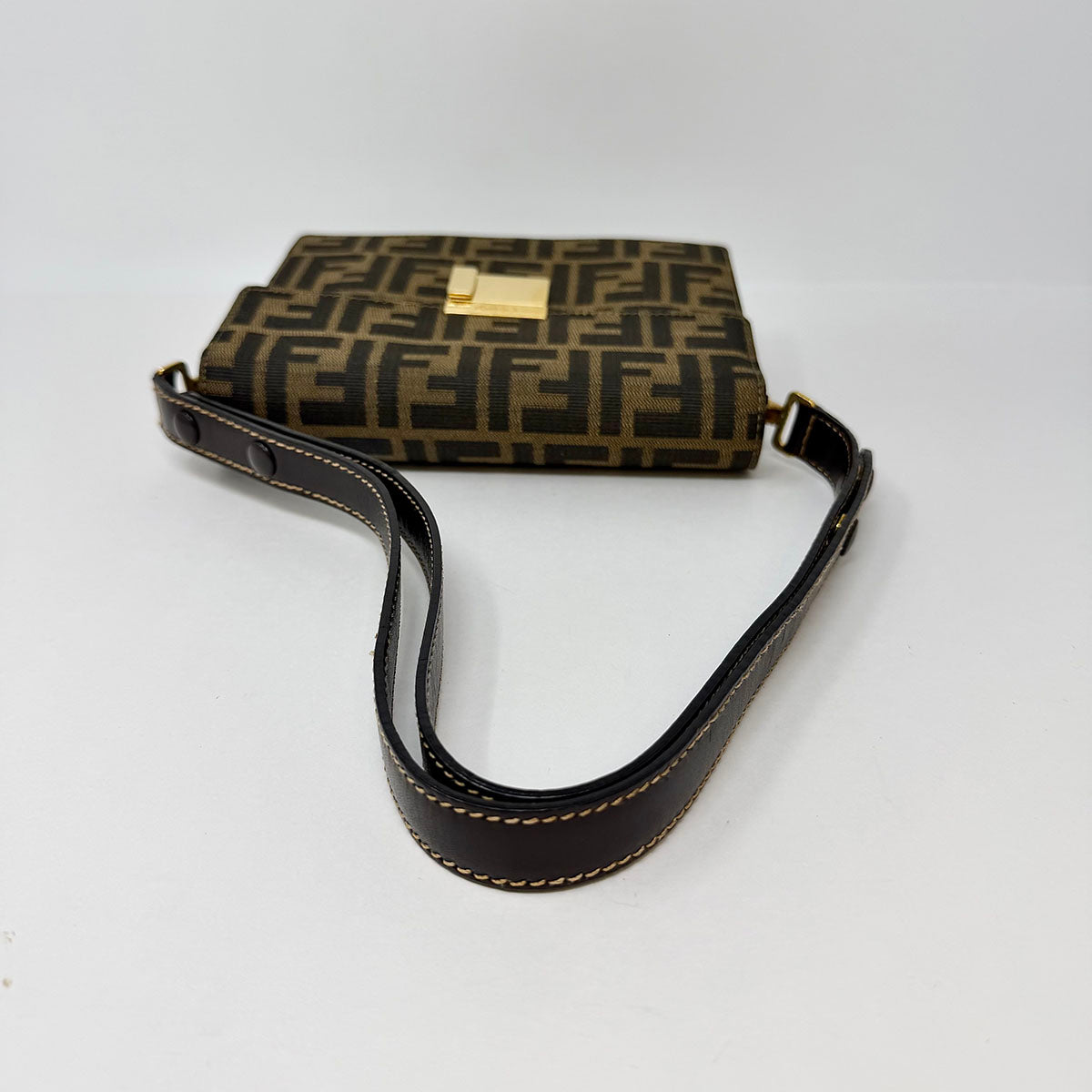 Fendi Zucca Canvas Shoulder Bag