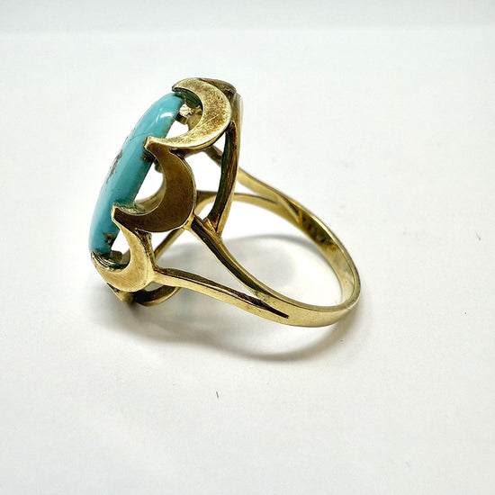 14K Gold Ring with Turquoise