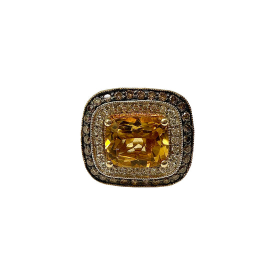 Le Vian 14K Gold Citrine and Diamond Ring