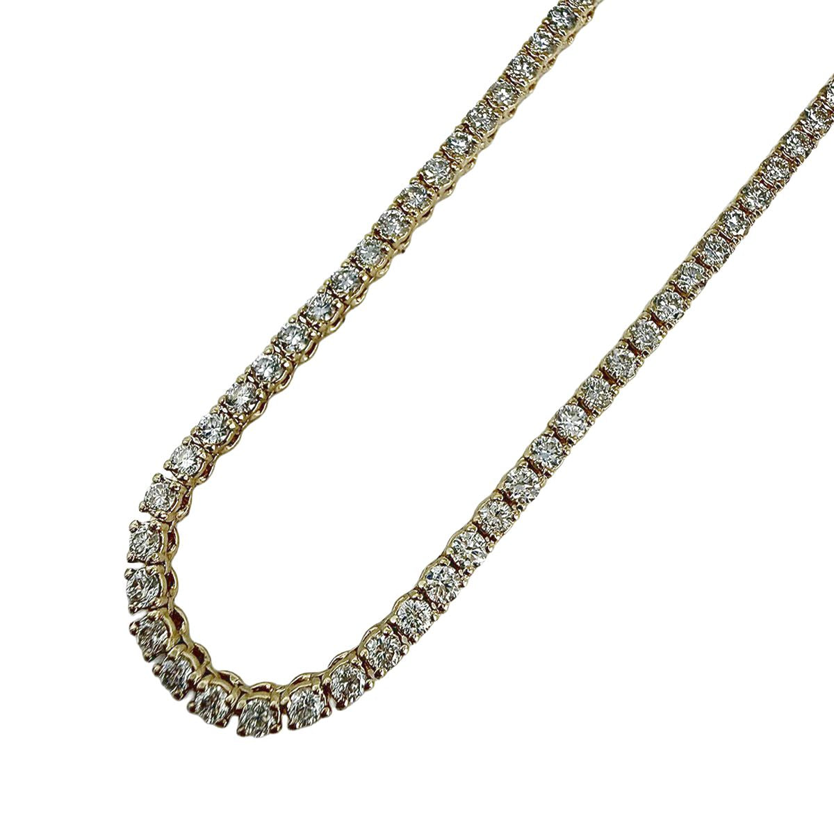 14K Yellow Gold 4.25 ct. Lab Grown Diamond Tennis Necklace
