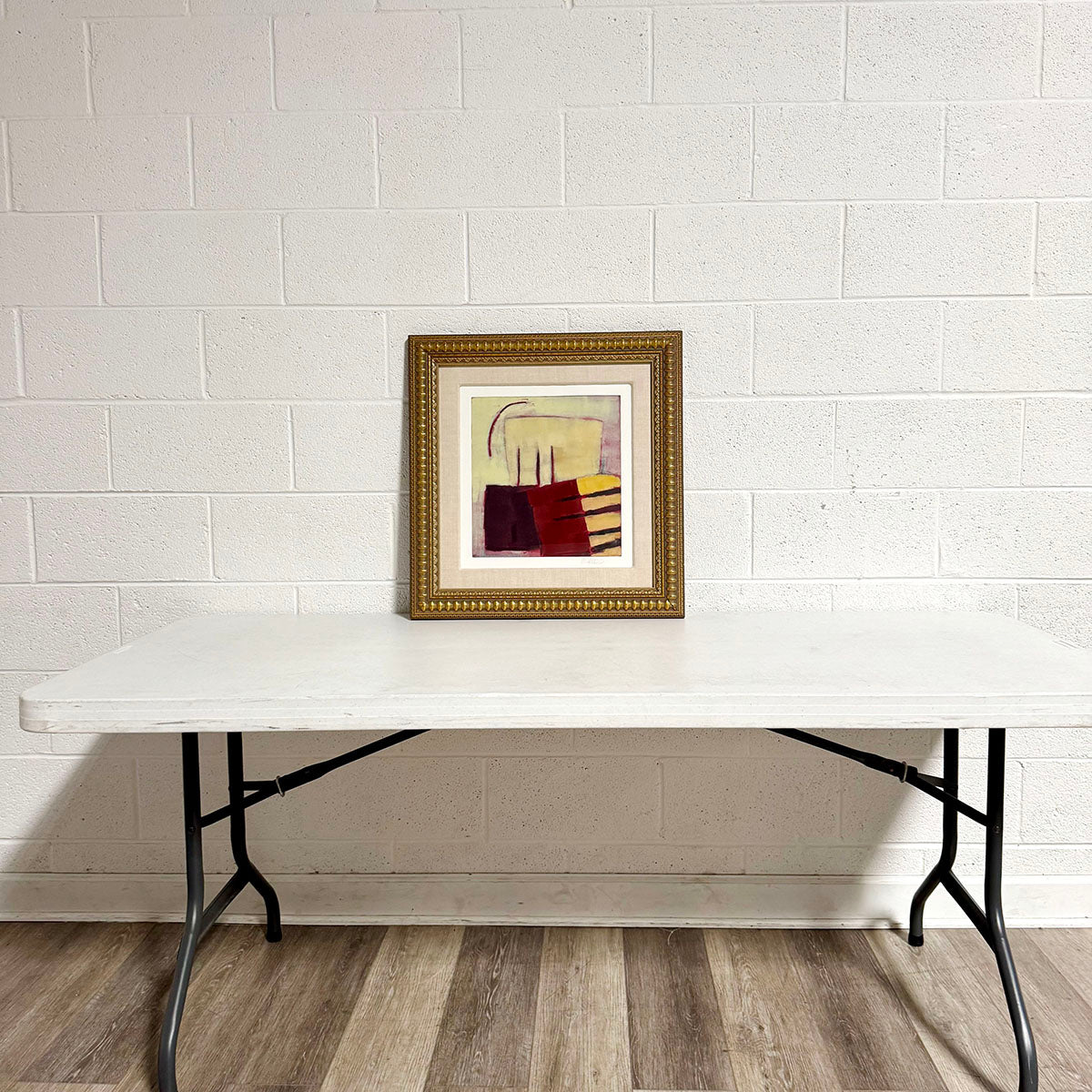 "Abtract Print with Geometric Designs II", Signed