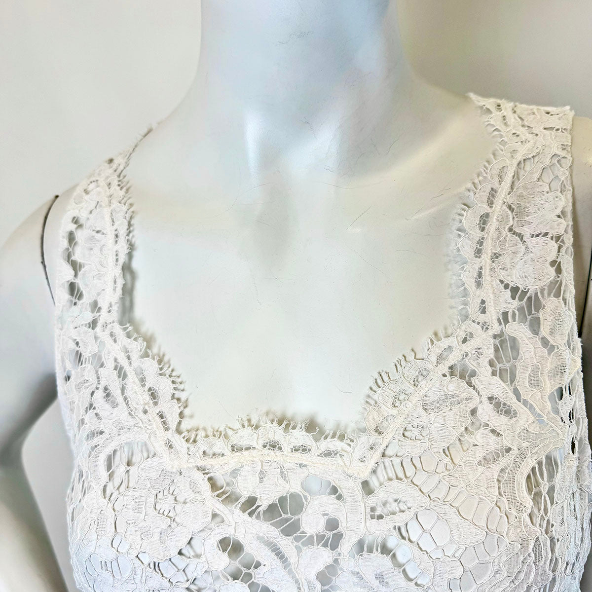 New Valentino Sleeveless Lace Blouse