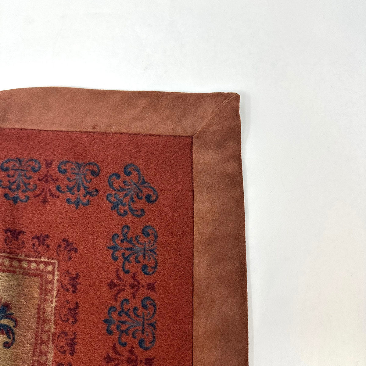 Loro Piana Printed  Shawl with Suede Trim