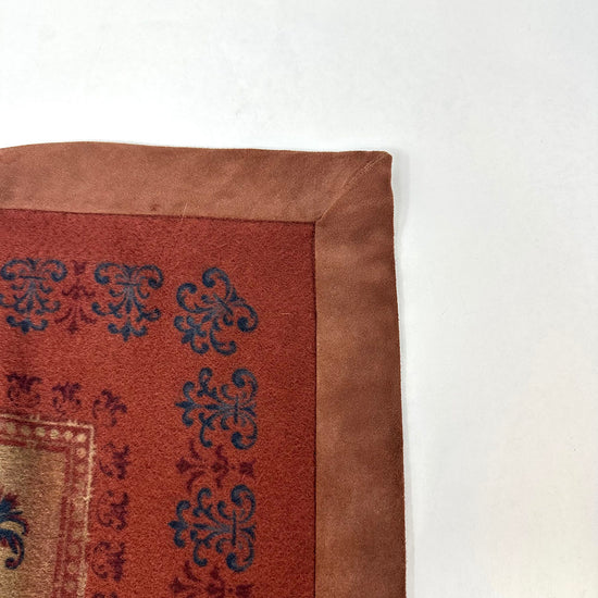Loro Piana Printed  Shawl with Suede Trim