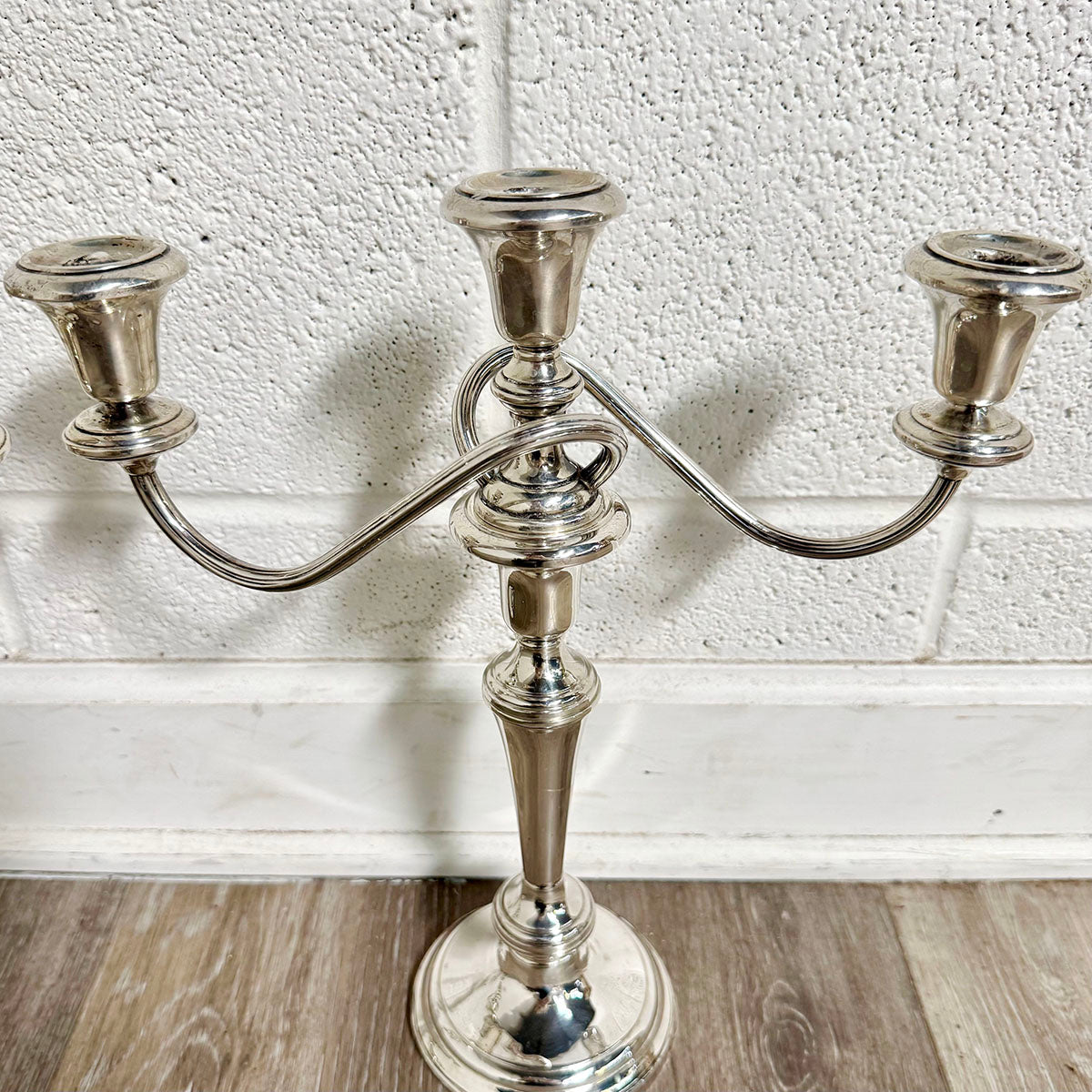Pair of Frank Whiting Sterling Silver Convertible Candelabras