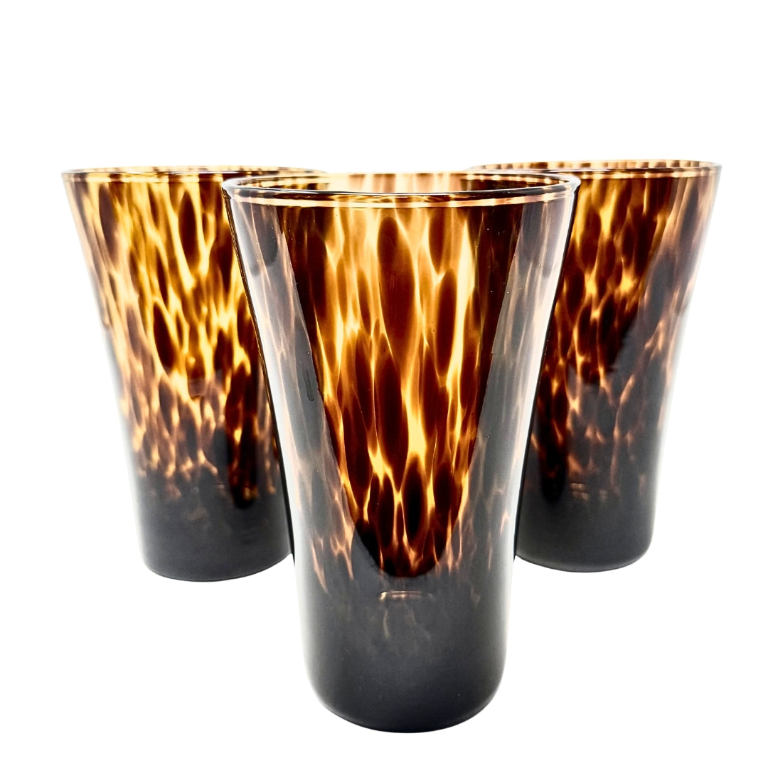 Set of 10 Large Tortoiseshell Tumblers