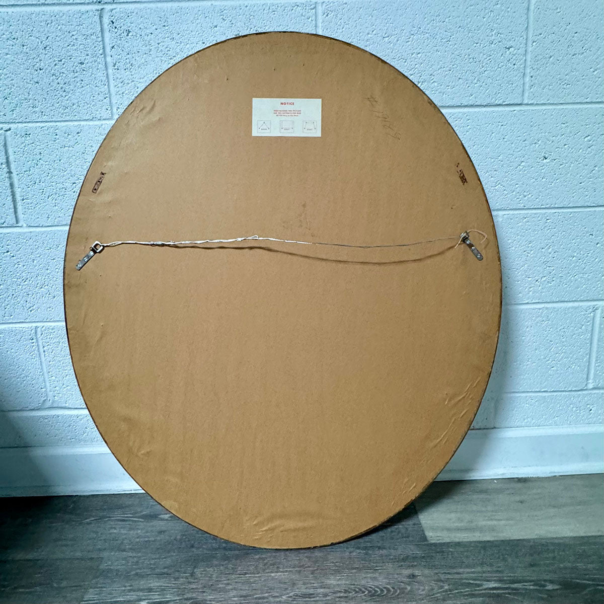 Oval Wall Mirror with Gilded Frame