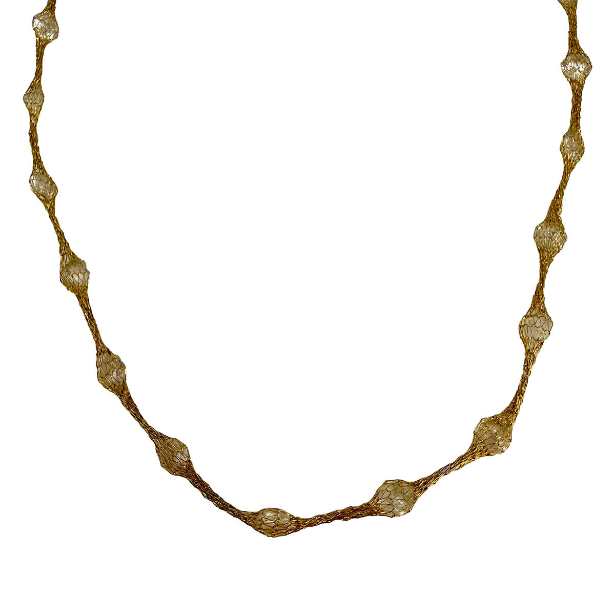 14K Station Necklace