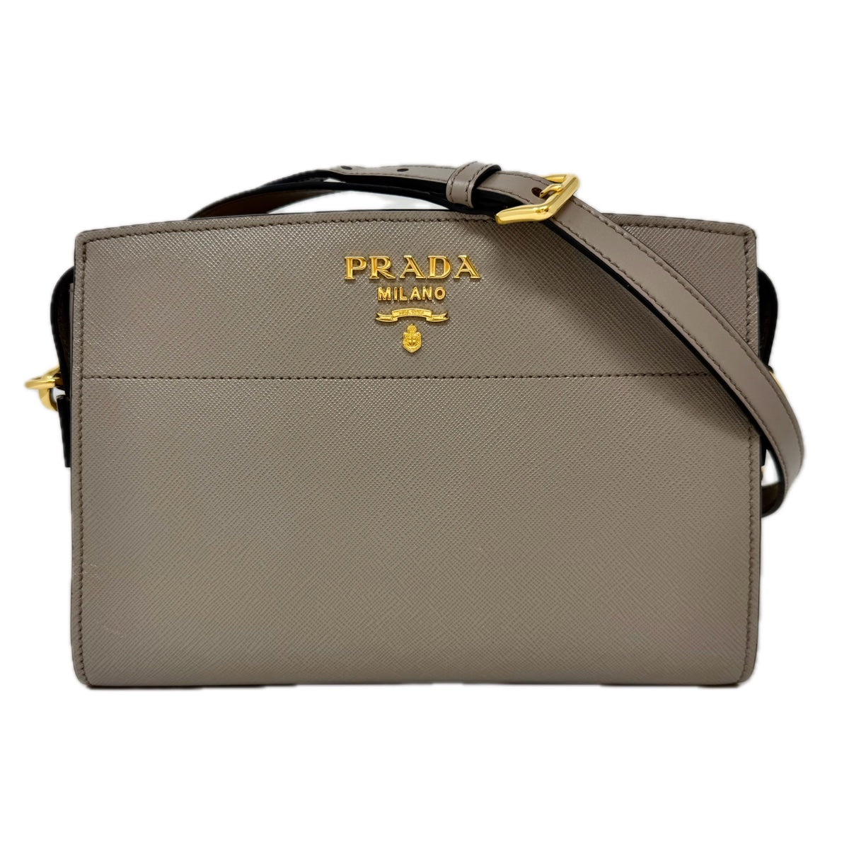 Prada Saffiano Leather Crossbody Bag with Zip Closure