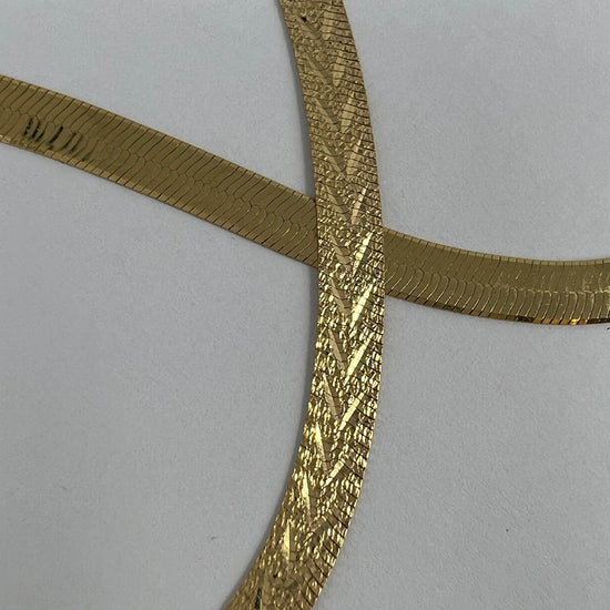 14K Gold Herringbone 18" Necklace