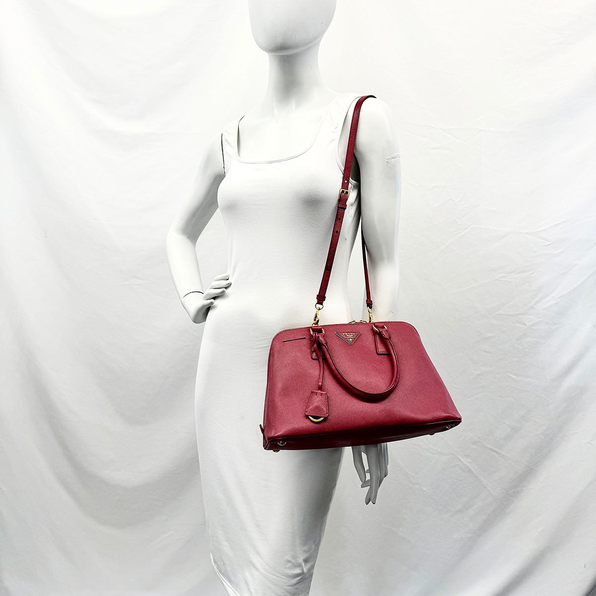 Prada Saffiano Lux Promenade Handle Bag