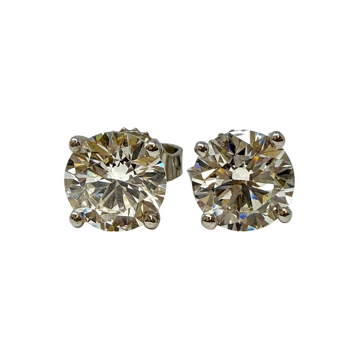 14K White Lab Grown Diamond Stud Earrings