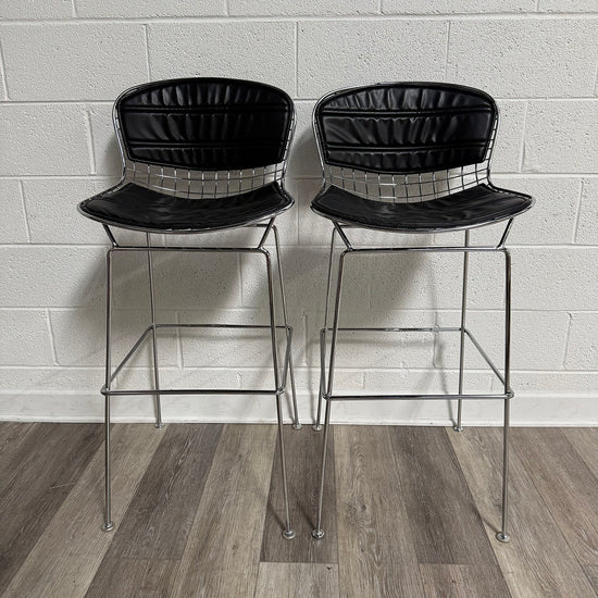 Pair of Bertoia Style Bar Stools