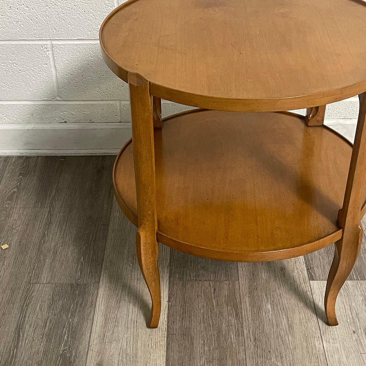 Round Wood End Table