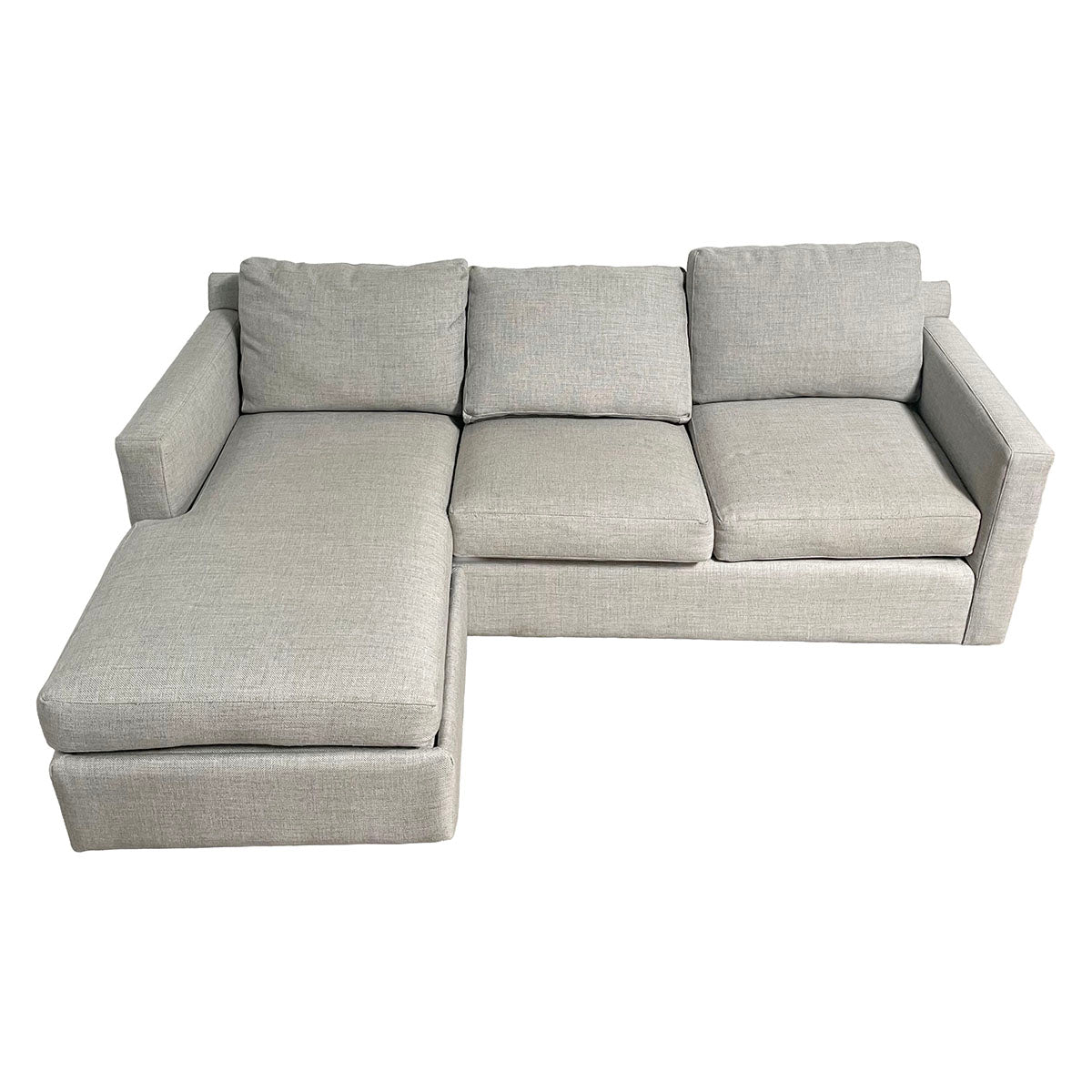 Crate & Barrel Gray Reversible Sectional with Chaise