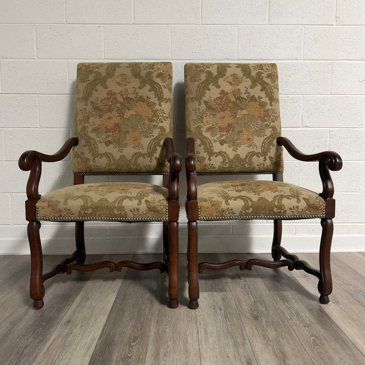 Pair Of Green Accent Chairs