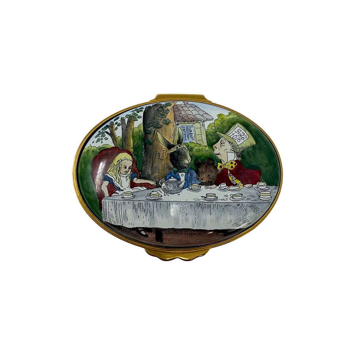 Trinket Box "Alice in Wonderland" Worcestershire Handpainted