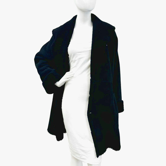 Eskandar Black Shearling Coat