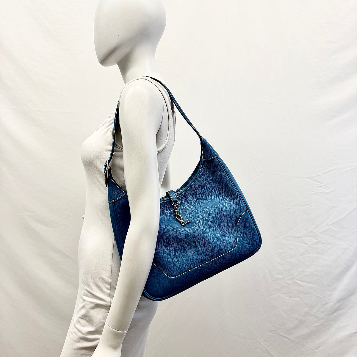 Hermes Trim 31 Blue Jean Shoulder Bag