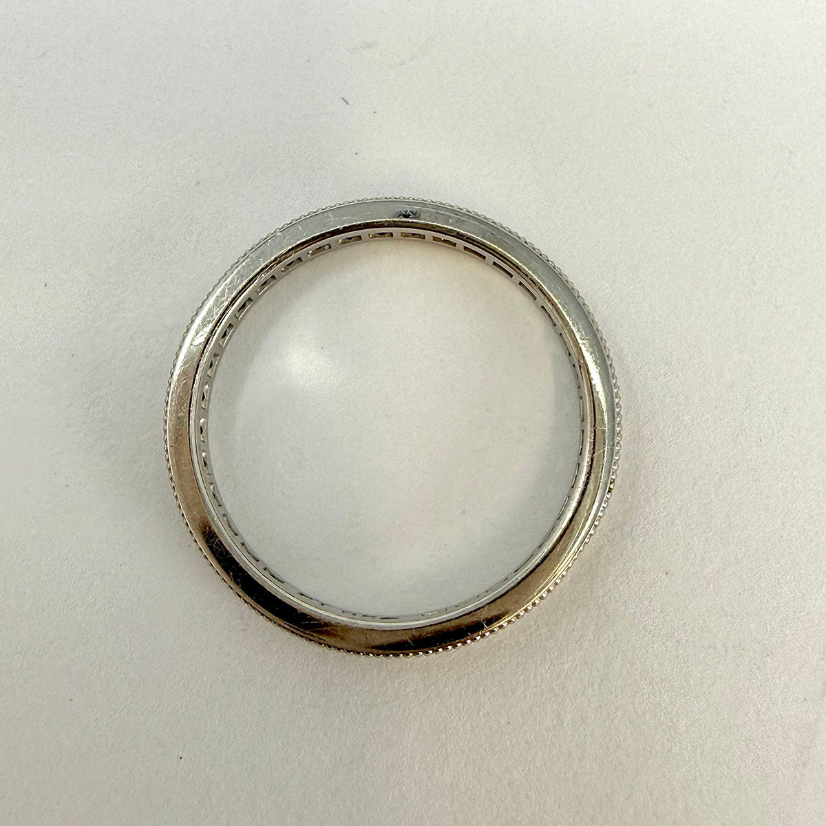 Platinum Ring with 36 Square Faceted Sapphires