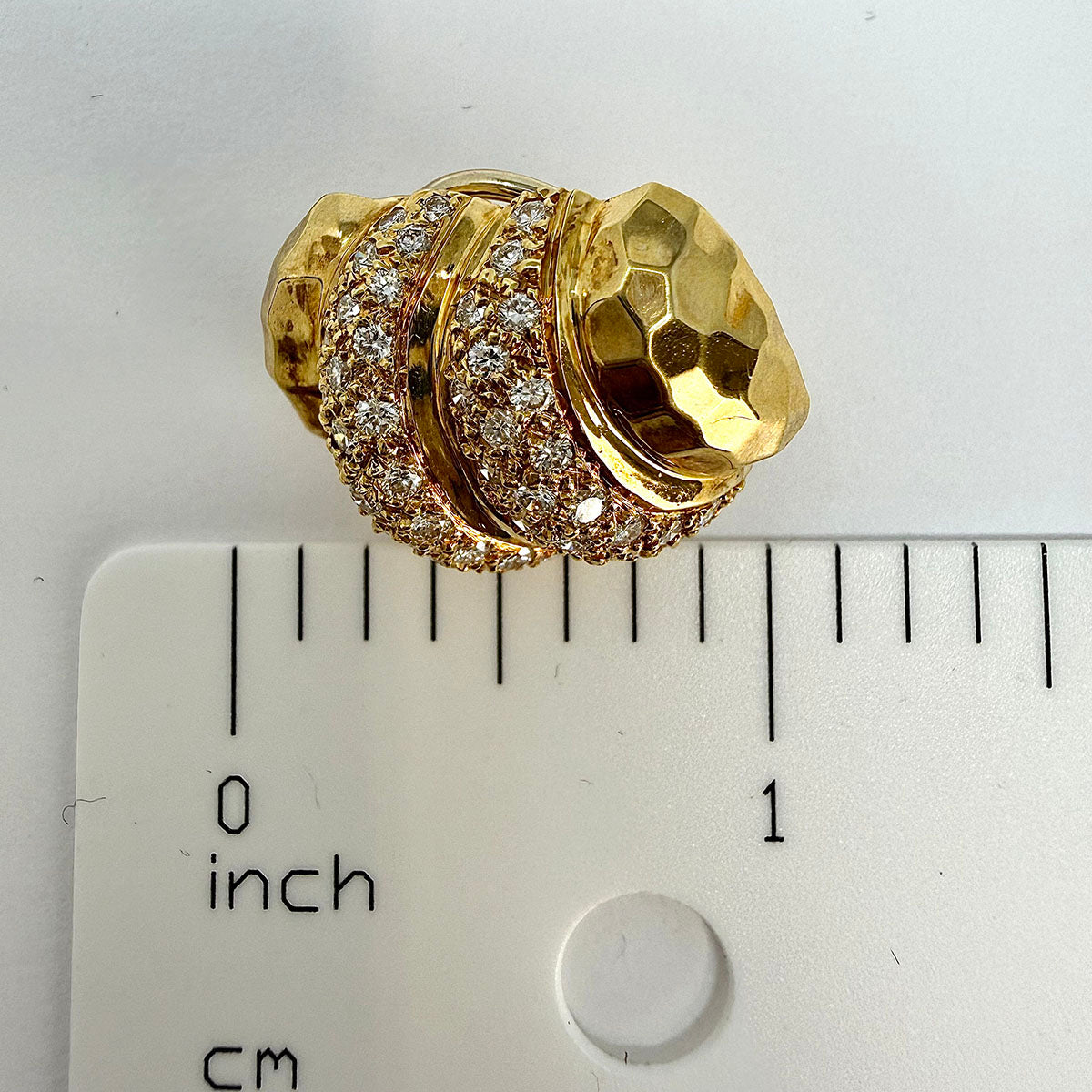 Prashnik 18K Gold Earrings with 104 Diamonds