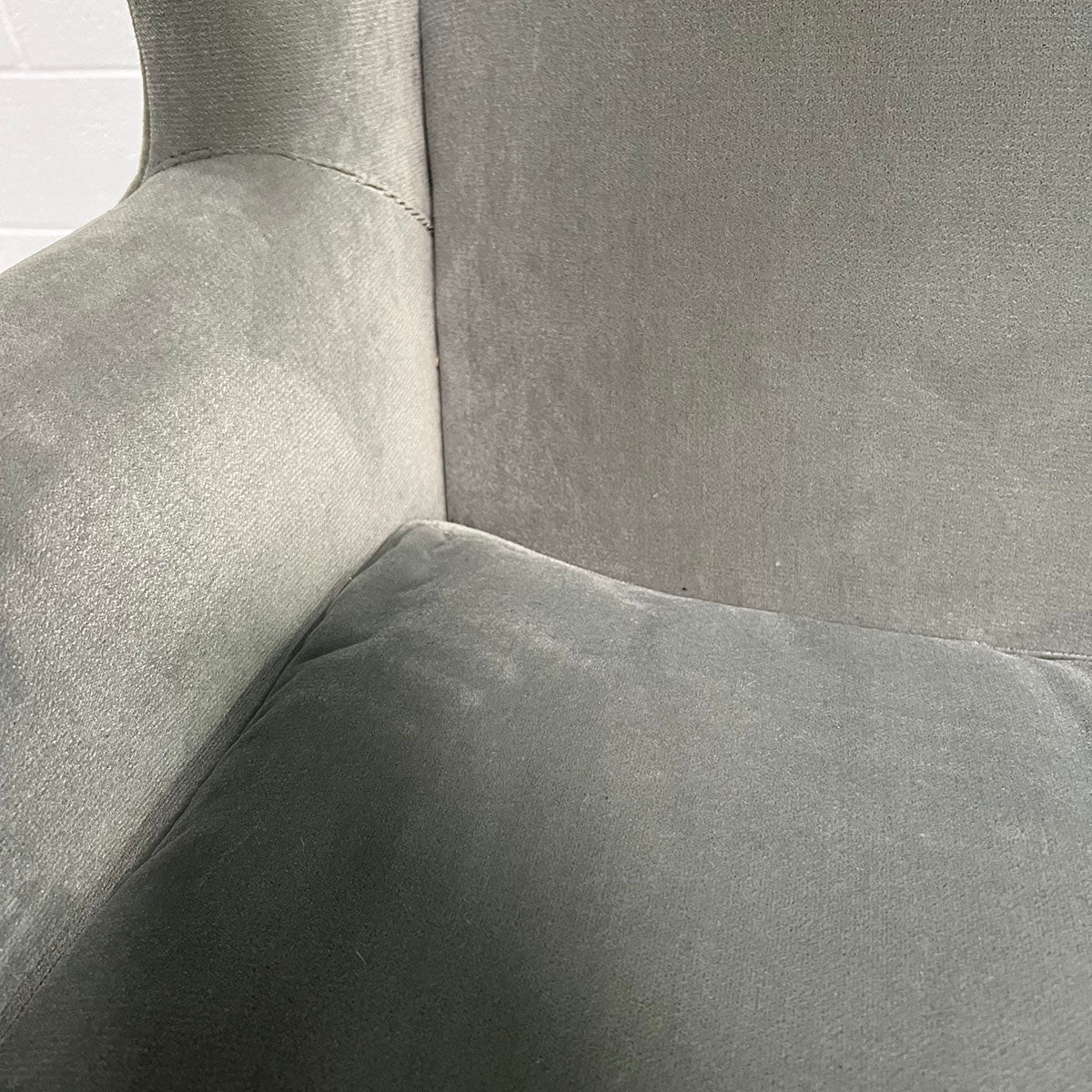 Gray Velour Lounge Chair