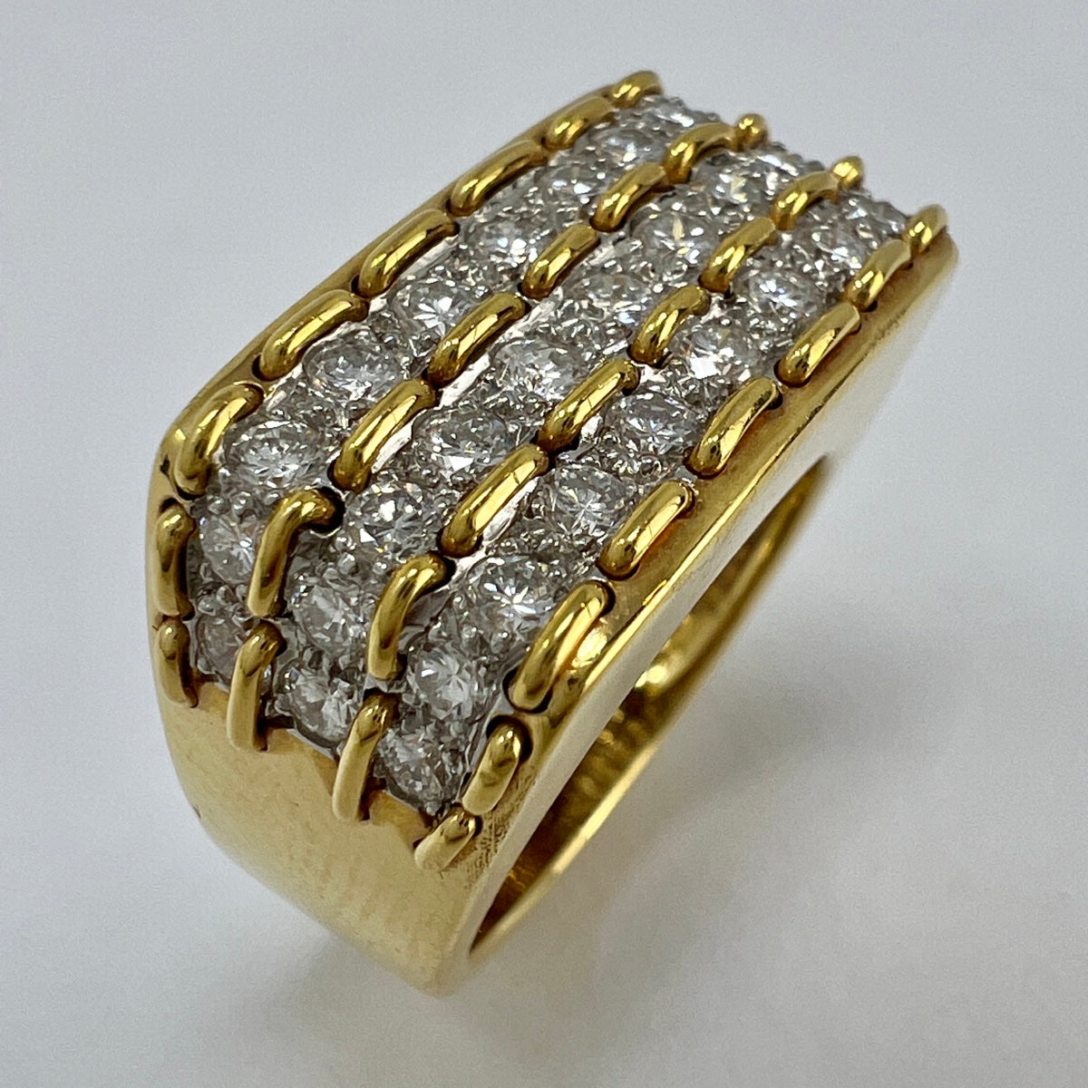 Montreaux 18K Gold & Platinum Ring with 33 Diamonds