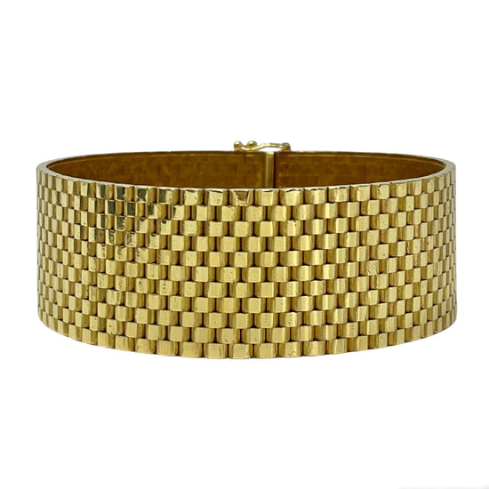 18K Gold Wide Bracelet