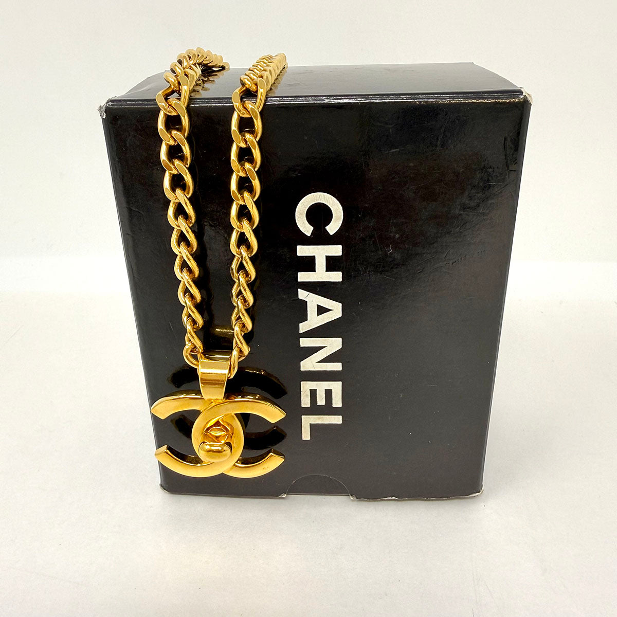 Chanel Vintage Turnlock CC Mark Necklace