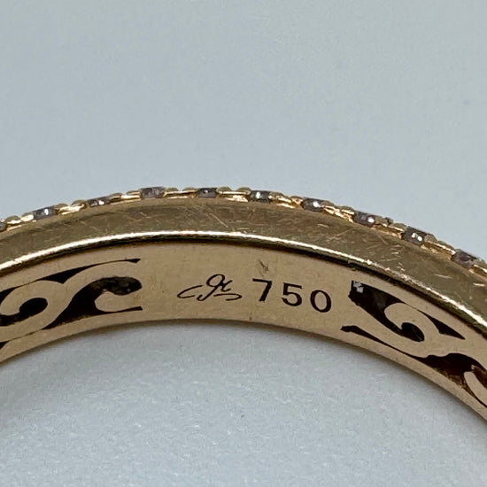 Wegganman 18K Rose Gold Pave Diamond Band