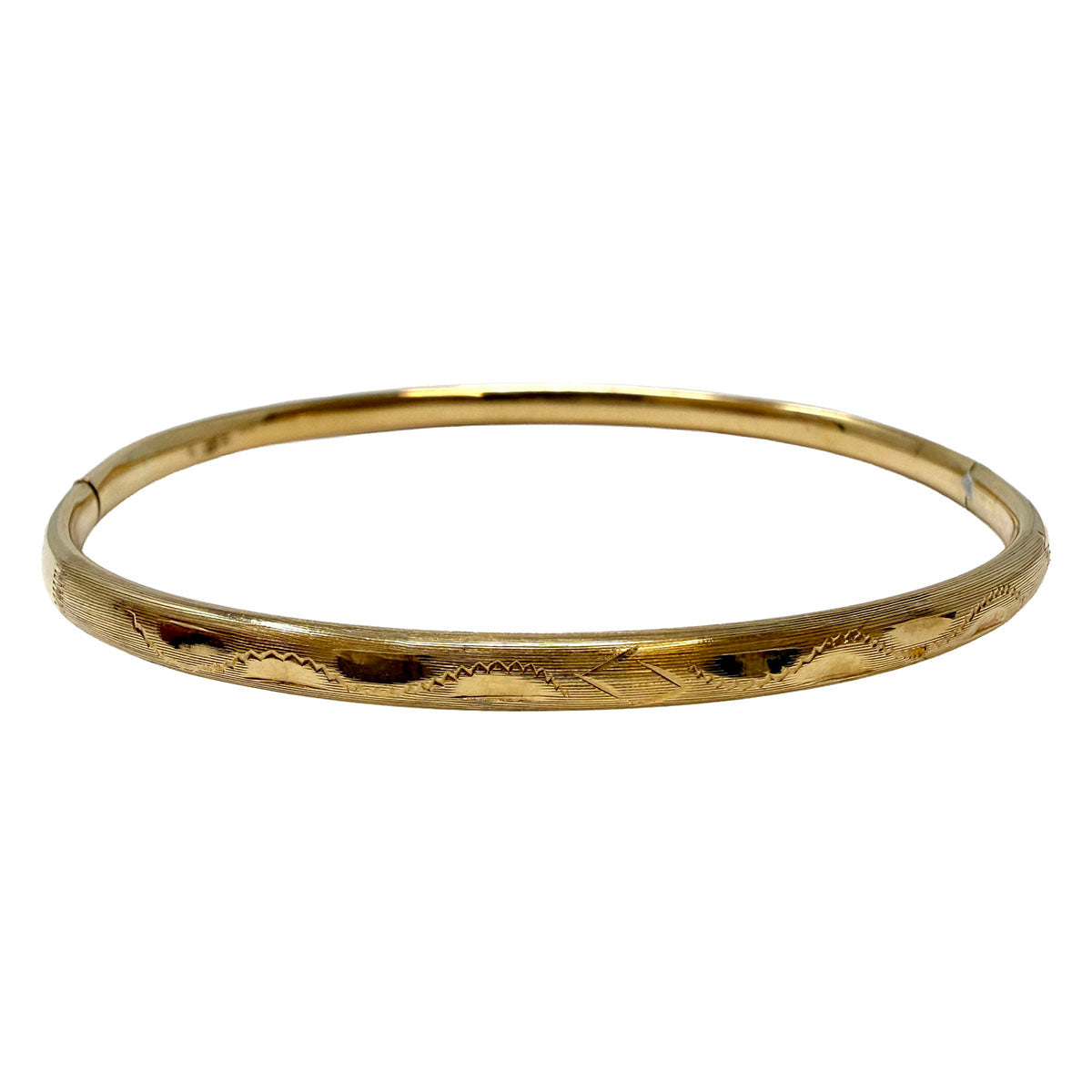 14K Gold Hinged Bracelet
