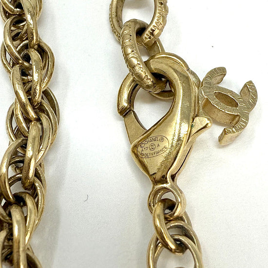 Chanel Faux Pearl CC Pendant Necklace