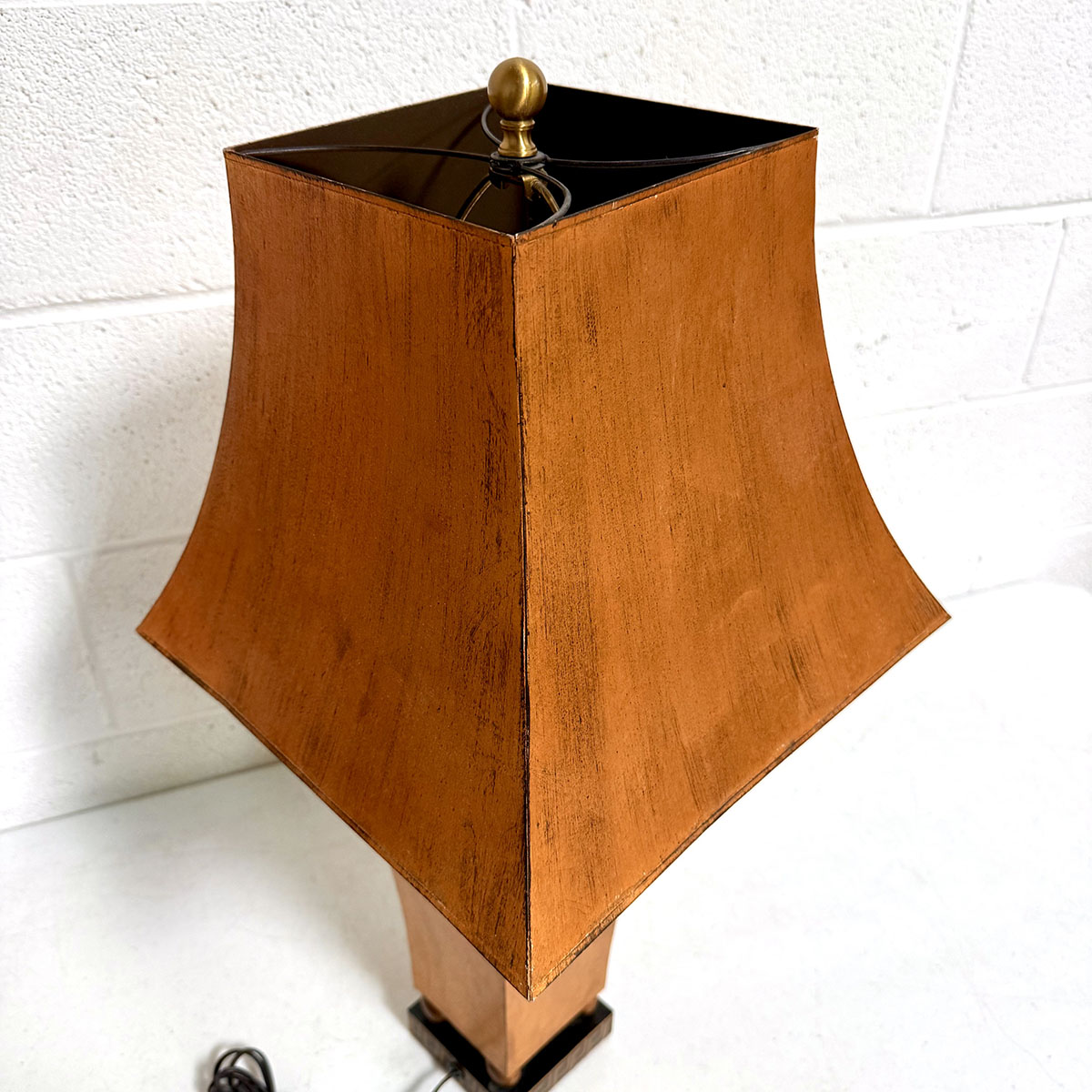 Pair of Bronze Painted Table Lamps Hollywood Regency
