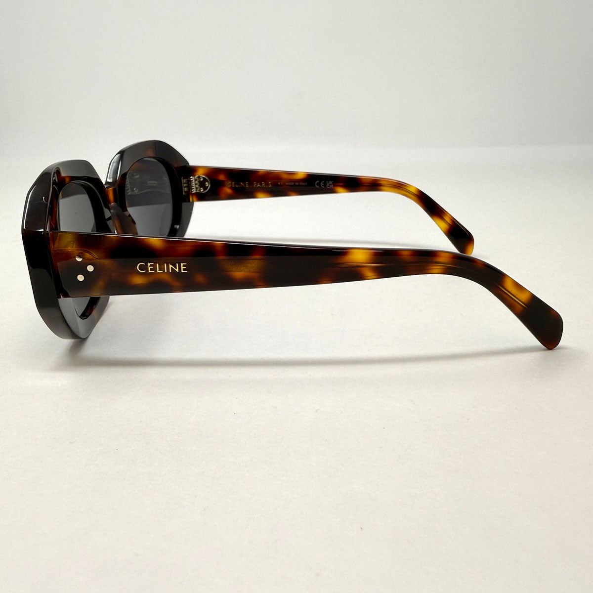 Celine "3 Dots" Square Geometric Shaped Sunglasses