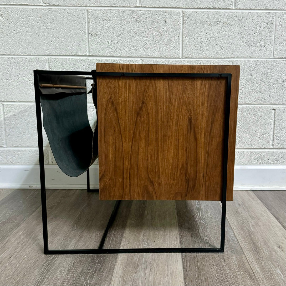 Brick Side Table with Magazine Holder