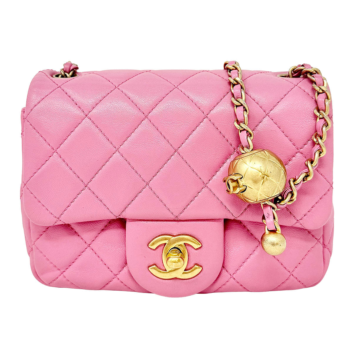 Chanel Quilted Square Pearl Crush Flap Bag