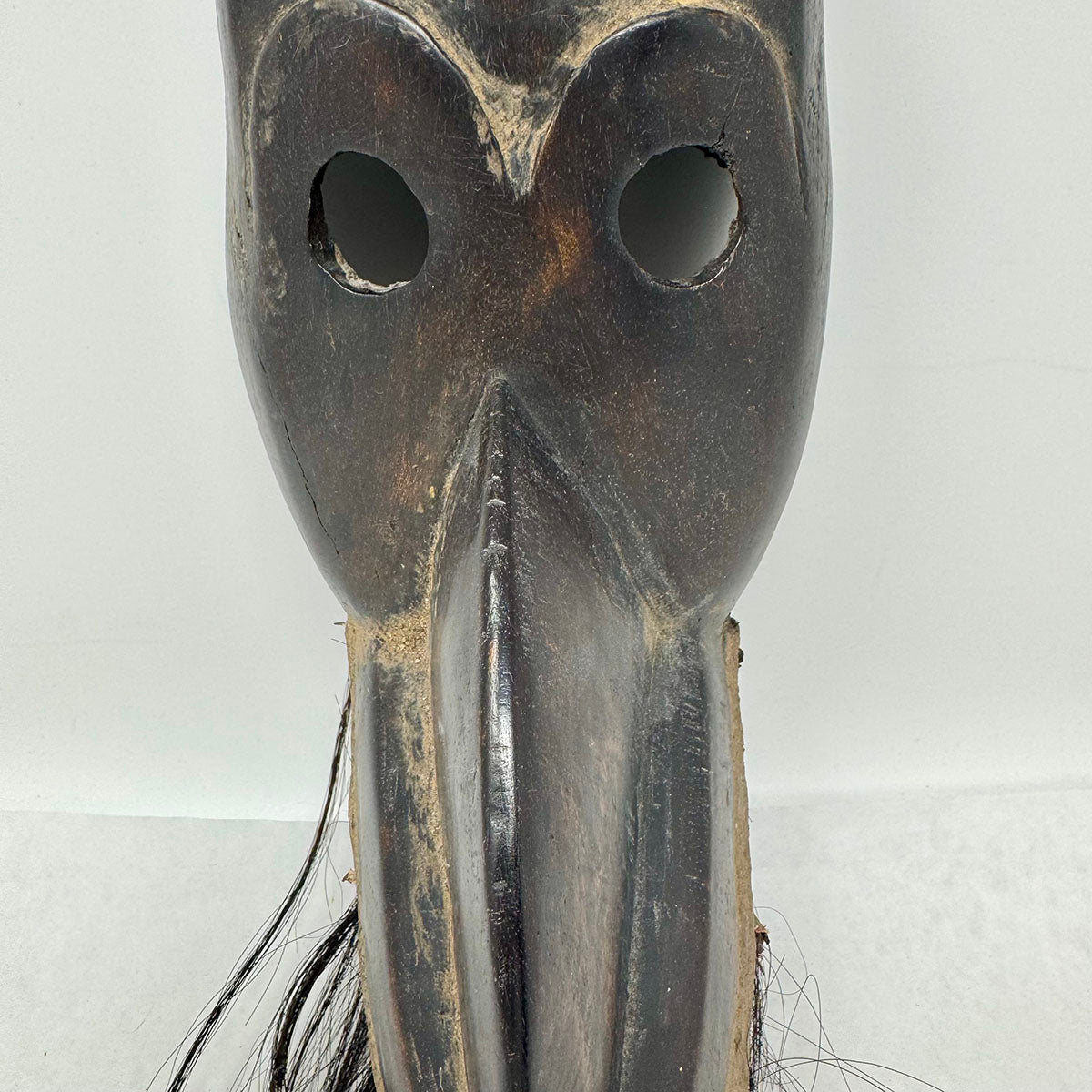 African Bird Face Mask with Hair for a Beard