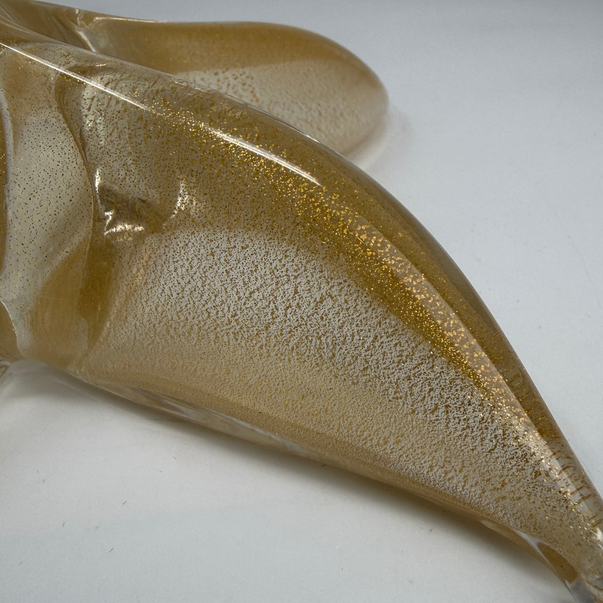 Elsa Peretti for Tiffany Starfish Murano GLass w Gold Flecks Paperweight