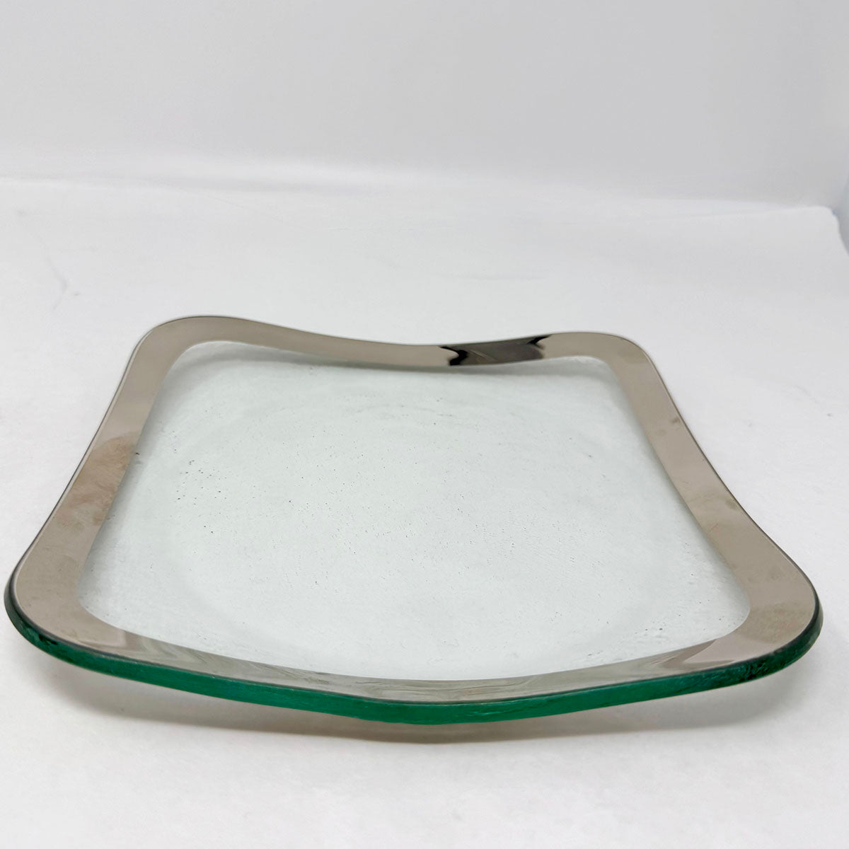 Roman Antique Platinum Square Rounded Salad Plates Set of 6