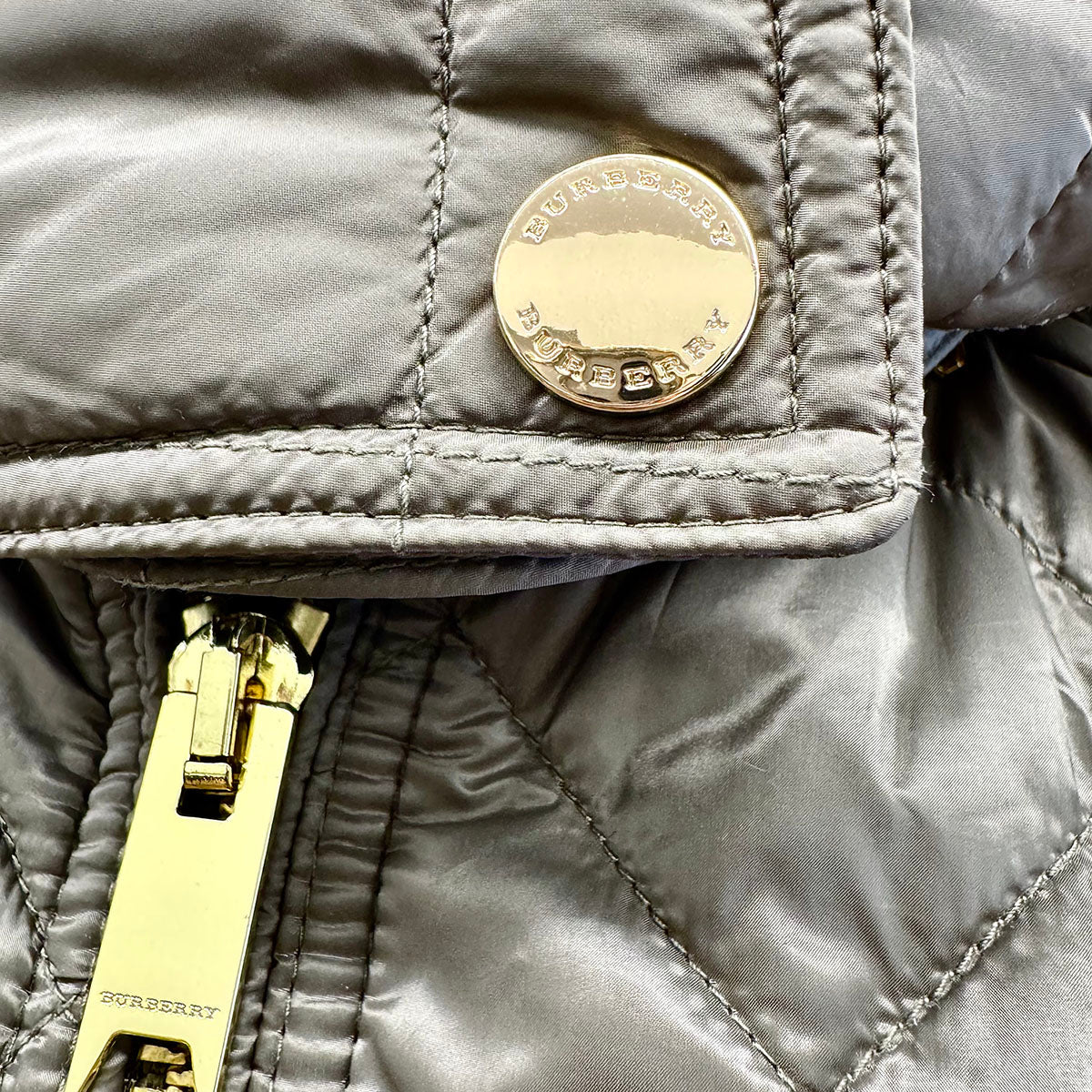 Burberry London Quilted Coat with Belt and Hoodie